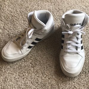 White Adidas high-tops!